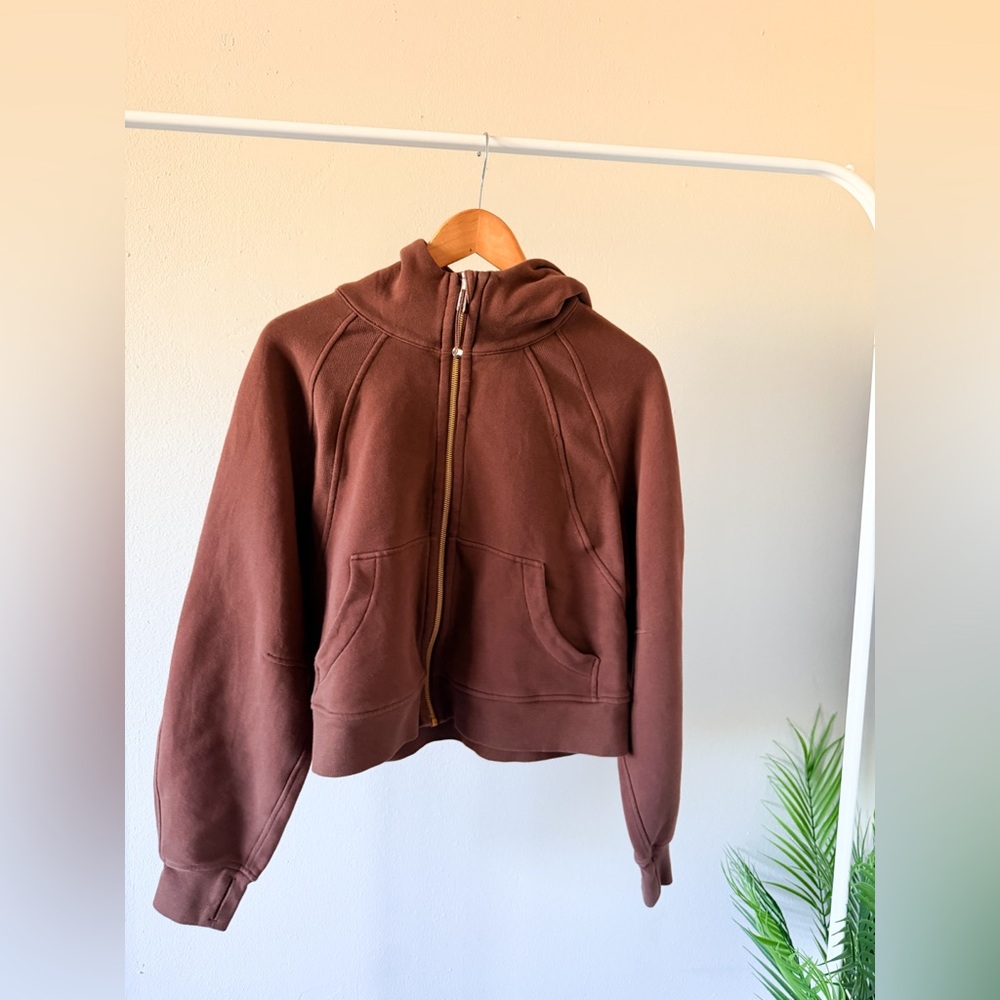 Lululemon scuba oversized hooded full zip size M/L Java brown jacket